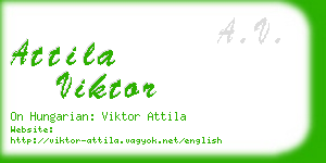 attila viktor business card